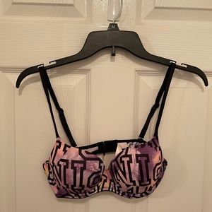 VS PINK Pink Logo Tie Dye Bra